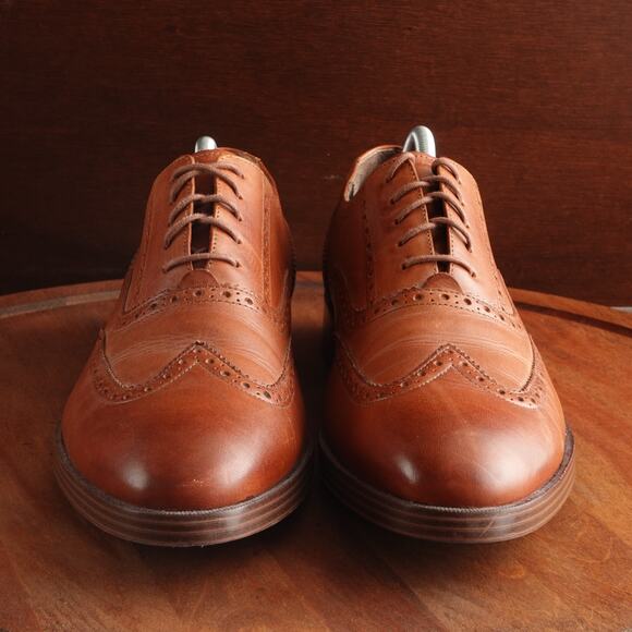 Cole Haan Oxfords Mens SZ 10.5 Brown Wingtip Leather Business Casual Shoe C24153 main image 12